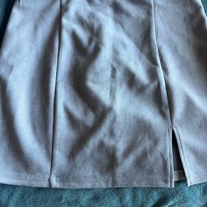 Mittoshop light blue faux suede mini skirt